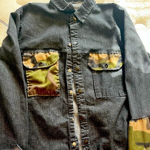 Denim with Camouflage pattern